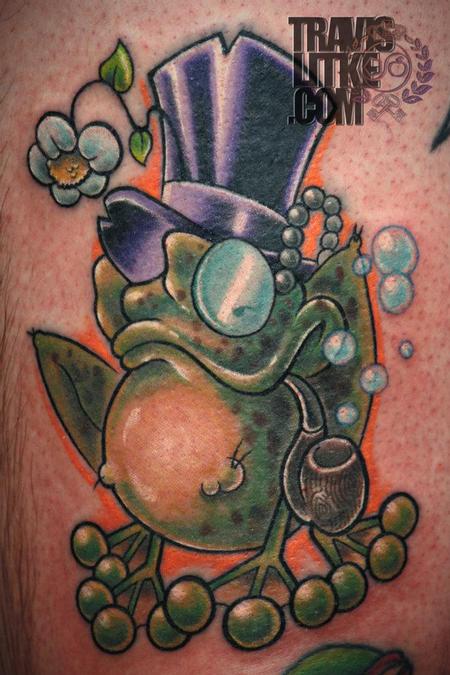 Travis Litke - Frog With Top Hat Monocle Bubble Pipe